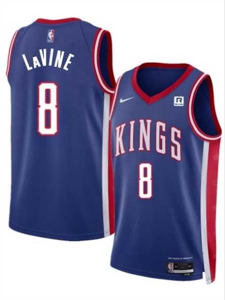Mens Sacramento Kings #8 Zach LaVine Blue 2025 City Edition Stitched Jersey Dzhi